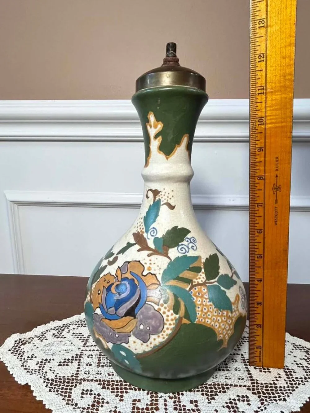 Vintage 1920s Dutch Art Pottery Lamp Base - Arnhemsche Fayence